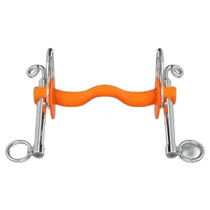 Bit swales for horses with long legs and straight barrel with tongue hole and washers Winderen Swales image-0