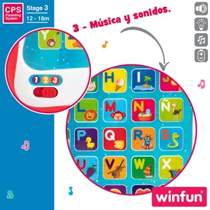 Educational tablet with light, sounds and melodies Winfun Español image-5