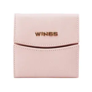 Compact leather wallet for women Wings RFID image-3