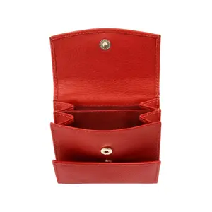Compact leather wallet for women Wings RFID image-2