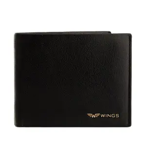 Natural Cowhide Leather Wallet with Closure Wings image-5