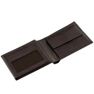Leather Wallet with Press Stud Closure Wings image-1
