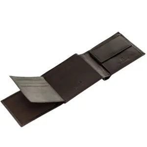 Leather Wallet with Press Stud Closure Wings image-2