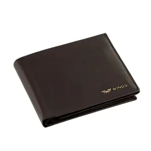 Leather Wallet with Press Stud Closure Wings image-3