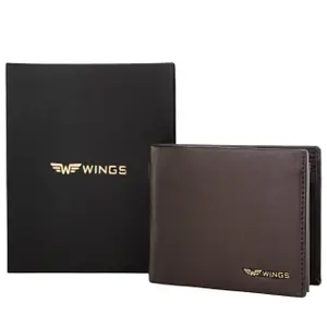 Leather Wallet with Flap Wings image-1