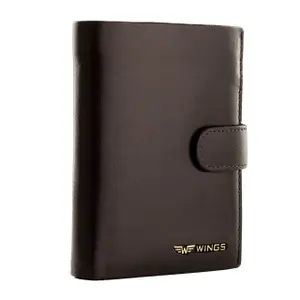Zipped leather wallet Wings image-1