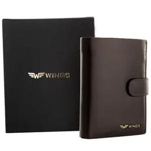 Zipped leather wallet Wings image-6