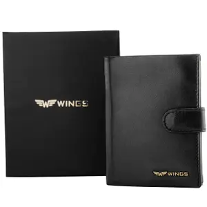Leather Wallet with Buckle Wings image-1