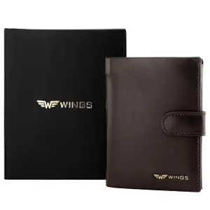 Leather Wallet with Buckle Wings image-1