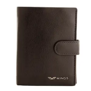 Leather Wallet with Buckle Wings image-3