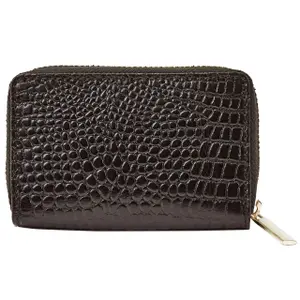 Natural Leather Zippered Wallet Woman Wings image-3