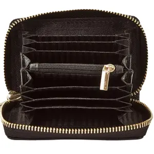 Natural Leather Zippered Wallet Woman Wings image-3