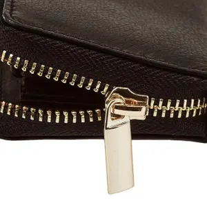 Natural Leather Zippered Wallet Woman Wings image-5