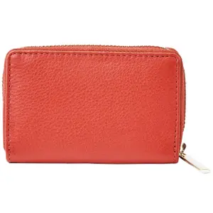 Natural Leather Zippered Wallet Woman Wings image-4