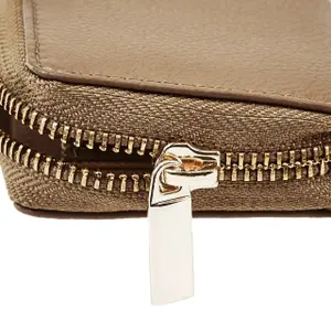 Natural Leather Zippered Wallet Woman Wings image-5