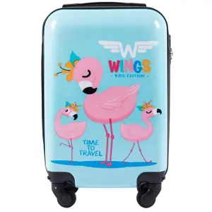 Gyermek bőrönd Wings Jay Flamingo 18" image-1