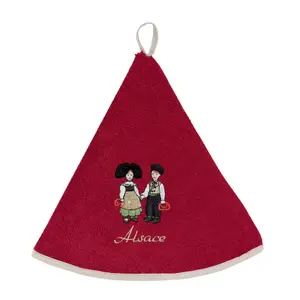 Essuie-main rond - Couple Enfants Alsace Winkler image-0