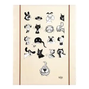 Stor kökshandduk - flera porträtt Winkler Dubout image-0