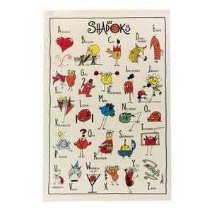 Tea towel - alphabet book Winkler Shadoks