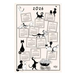 Calendar Tea Towel 2026 Winkler Dubout