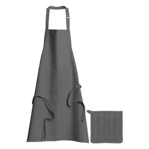 Recycled kitchen apron and potholder set Winkler Dona image-0