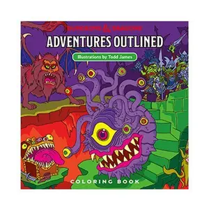 Coloring Wizards of the Coast Dungeons et Dragons Adventures Outlined image-0