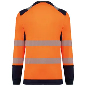 Recycled safety T-shirt, round neck, long sleeves WK. Designed To Work image-1