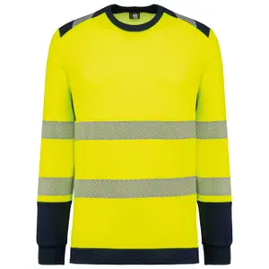 Recycled safety T-shirt, round neck, long sleeves WK. Designed To Work image-0