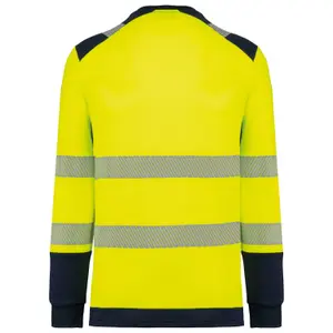 Recycled safety T-shirt, round neck, long sleeves WK. Designed To Work image-1