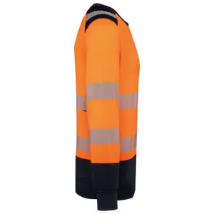 Recycled safety sweatshirt round neck WK. Designed To Work image-2