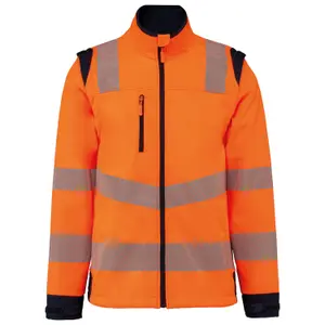 Recycled work jacket with detachable softshell sleeves WK. Designed To Work image-0