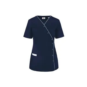 Blusa de mujer de polialgodón con botones de presión WK. Designed To Work image-0