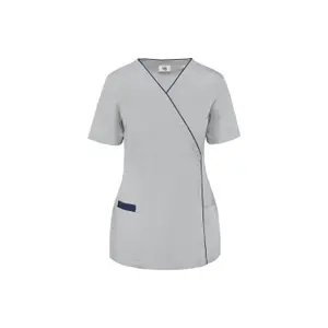Blusa de mujer de polialgodón con botones de presión WK. Designed To Work image-0