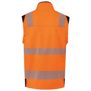 Recycled high-visibility zip safety vest WK. Designed To Work image-1