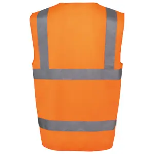 Recycled high-visibility zip safety vest WK. Designed To Work image-1