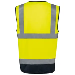 Recycled high-visibility zip safety vest WK. Designed To Work image-1