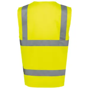 Recycled high-visibility zip safety vest WK. Designed To Work image-1