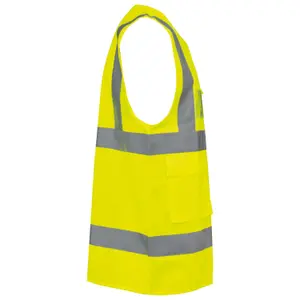 Recycled high-visibility zip safety vest WK. Designed To Work image-2