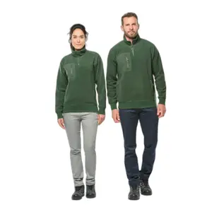 Eco-friendly fleece with zipped collar WK. Designed To Work image-1