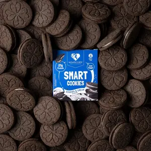 Pakke med 4 proteinnæringsstoffer Women's Best Smart Cookies - Cookies & Cream image-3