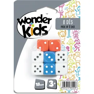 Educatieve spellen 8 dobbelstenen 18mm Wonderkids