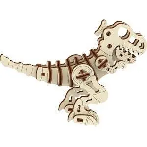42-Piece Wooden T-Rex Building Set Wooden City Mecanisme 3D image-0
