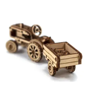 73-piece tractor and trailer construction set Wooden City Mecanisme 3D image-0