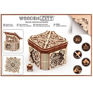 176-teiliges Puzzle in einer Holz-Mystery-Box Wooden City Mecanisme 3D image-2