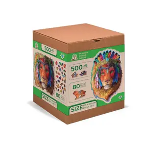 550-piece puzzle Wooden City Lion mystique image-1