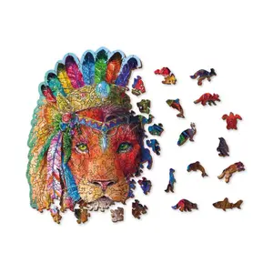505-piece wooden puzzle mystical lion Wooden.City image-2