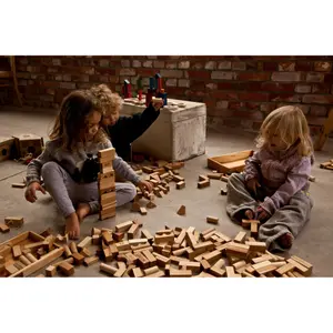 Natuurlijke bouwblokken op plateau Wooden Story (x30) image-3