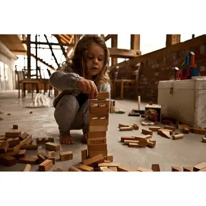 Natural Building Blocks on Tray Wooden Story (x54) image-2