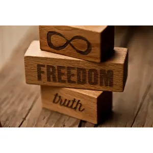 Building Blocks Wooden Story Peace & Love (x29) image-2
