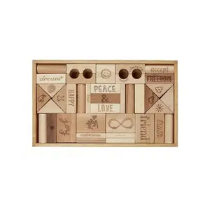Building Blocks Wooden Story Peace & Love (x72)